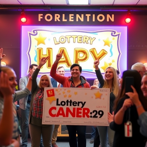 一位中獎者在領獎