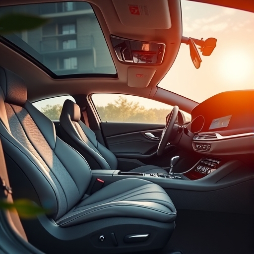 高科技數位顯示的車內儀表板