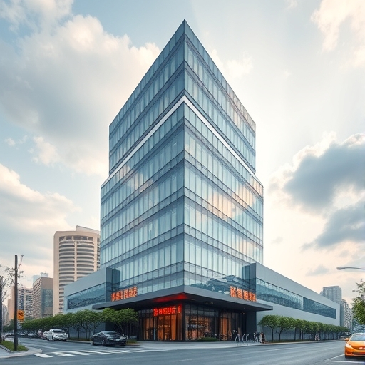 一棟現代化的台灣企業大樓