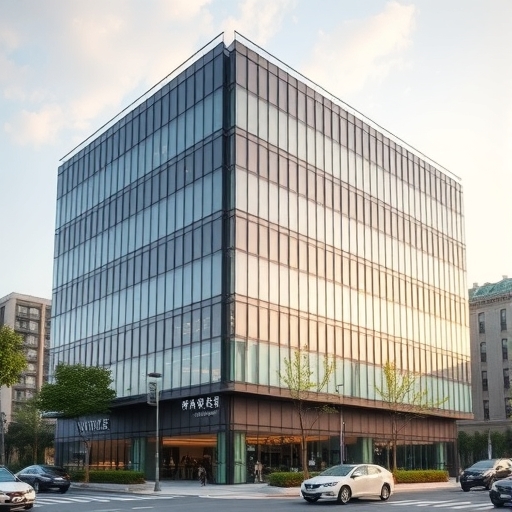 台灣內湖區的現代化企業大樓