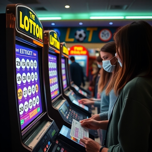 彩券購買現場的場景