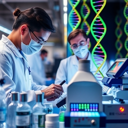 科學家進行基因定序工作