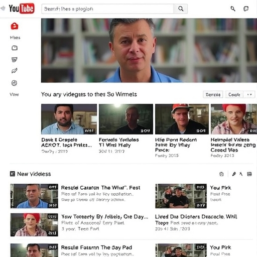 YouTube搜尋結果輪播示意圖