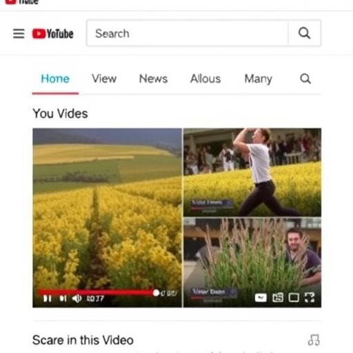 用戶在YouTube上搜尋影片