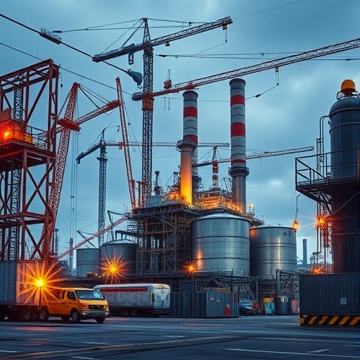 半導體工廠正在建設中