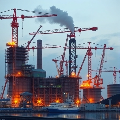 半導體工廠正在建設中