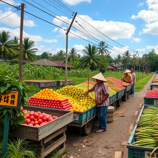 東南亞水果貿易場景