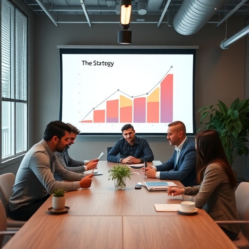 新創公司團隊在策略會議中討論