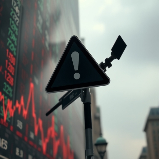 股票市場崩盤警告圖像