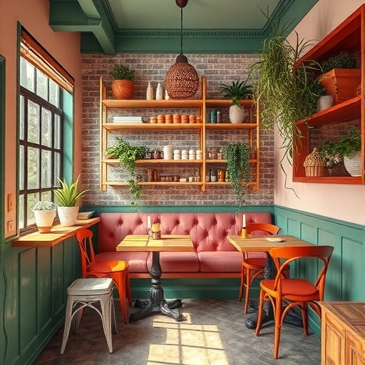 充滿活力的茶飲店內部設計