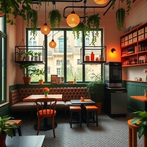 充滿活力的茶飲店內部設計