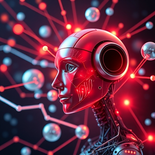 一位女性在使用智慧手機上的AI應用程式