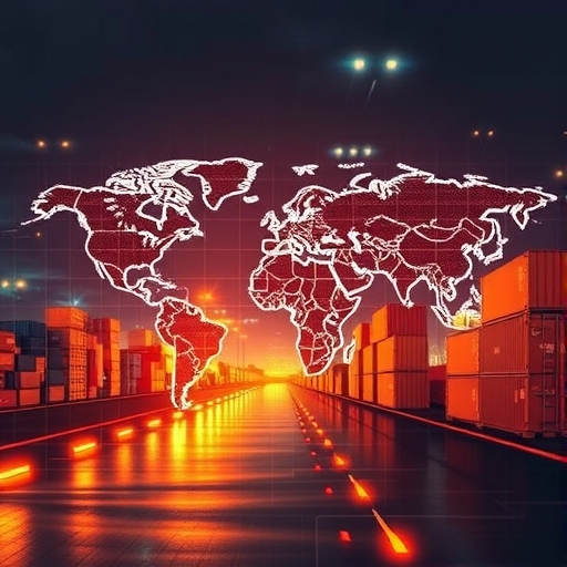 全球供應鏈中斷的視覺化圖像