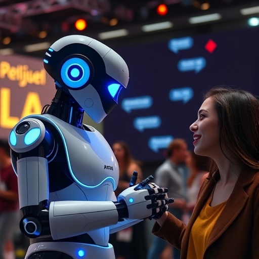 AI聊天機器人正在與使用者互動