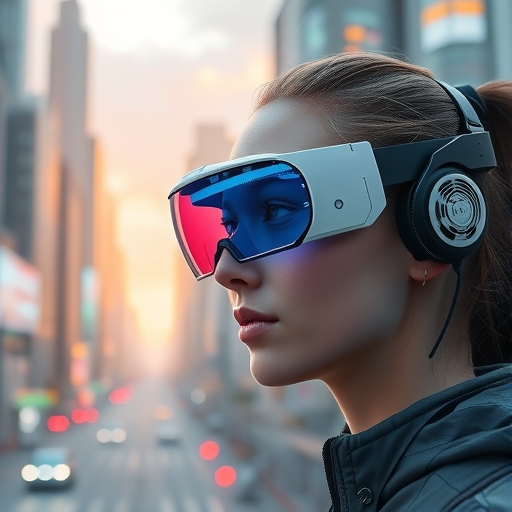 AI 眼鏡在未來都市中