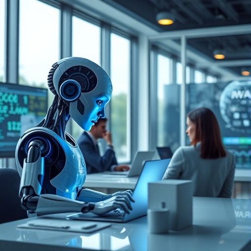 一位工程師正在使用人工智慧技術改造工作場所