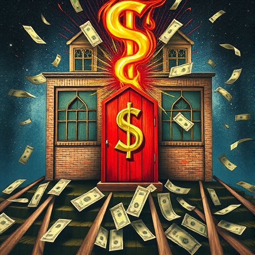 象徵美國金融危機的圖像展示