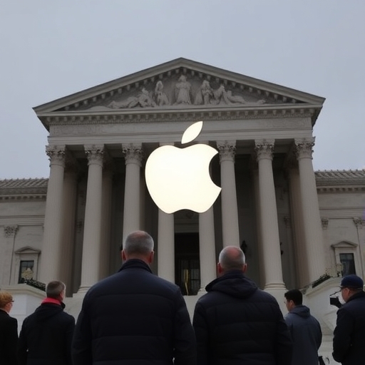 Apple反壟斷訴訟的法庭場景