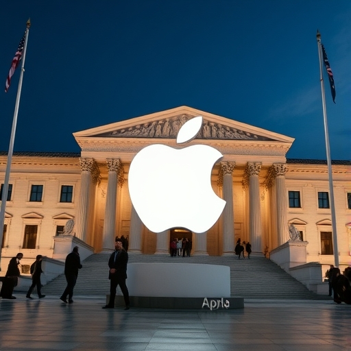 Apple反壟斷訴訟的法庭場景