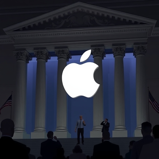 Apple反壟斷訴訟的法庭場景