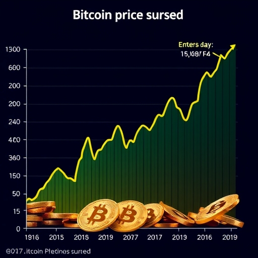 比特幣價格飆升圖