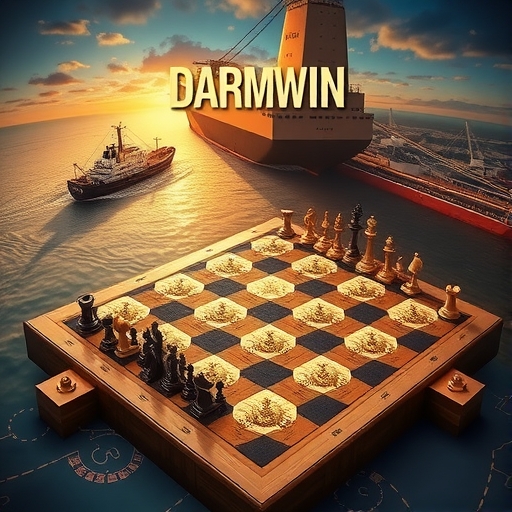 達爾文港與全球貿易連接圖