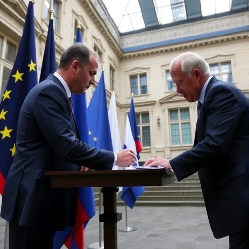 歐洲貿易談判的場景