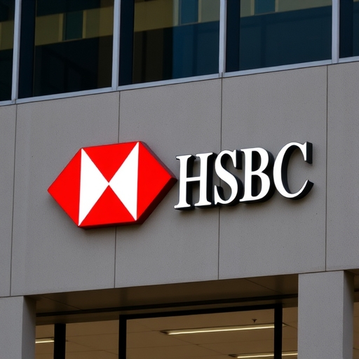 匯豐銀行標誌在建築物上