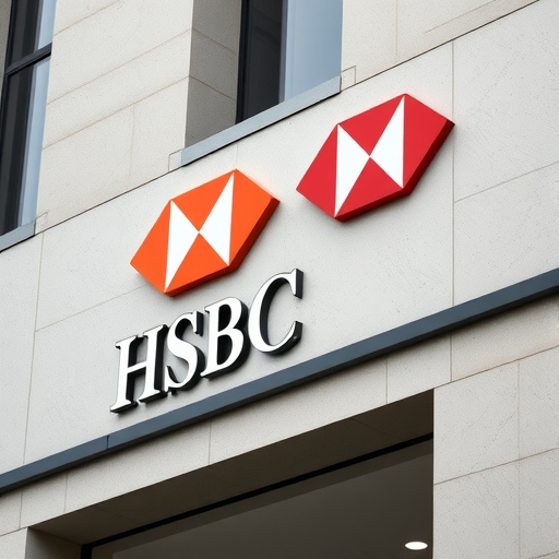 匯豐銀行標誌在建築物上