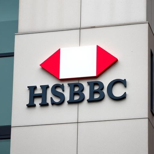 匯豐銀行標誌在建築物上