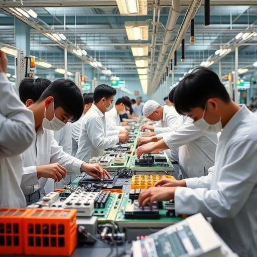 台灣高科技裝配線運作