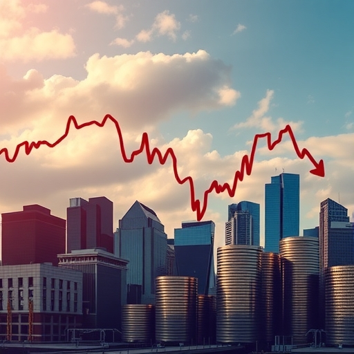 一位女子在辦公室分析股票市場