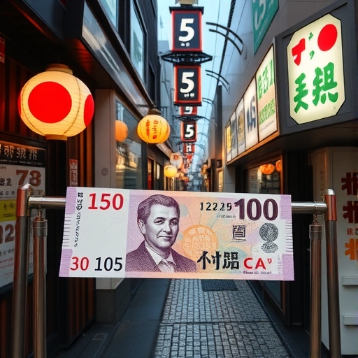 日圓兌美元的匯率走勢圖