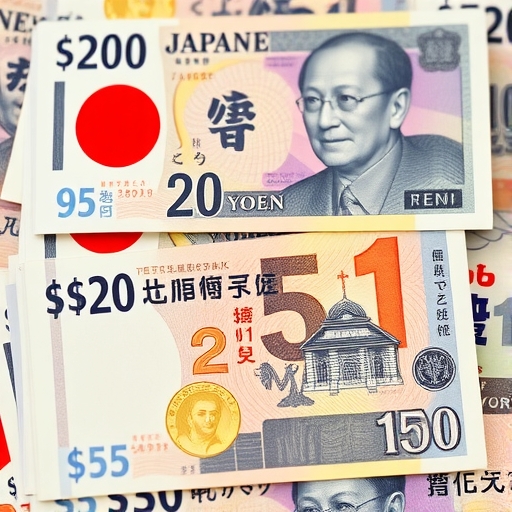 美元與日圓的匯率比較圖