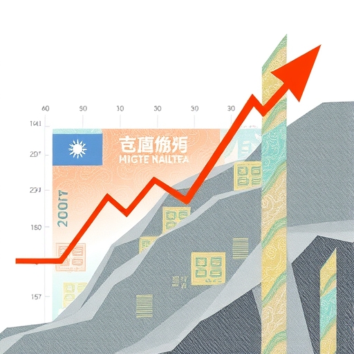 新台幣強勢升值的概念圖