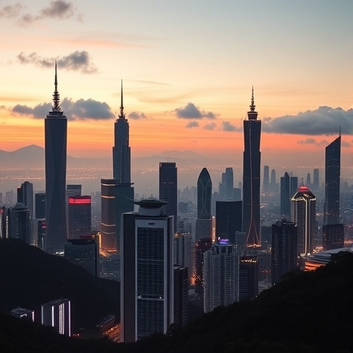 台灣天際線搭配人工智慧技術