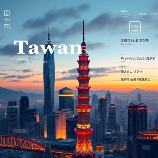 台灣城市天際線結合科技元素