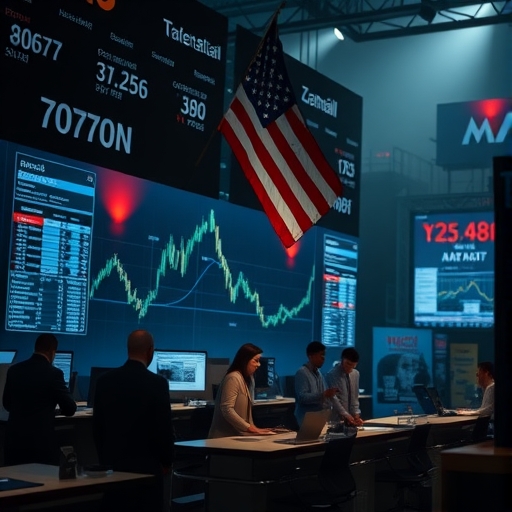 貿易戰影響市場的圖像