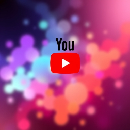 多彩背景的YouTube標誌