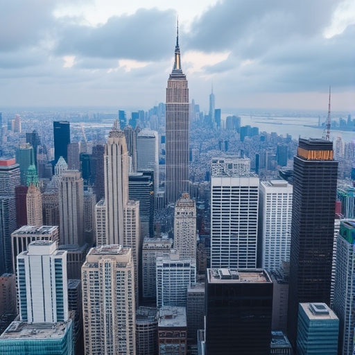 繁忙的城市高樓林立