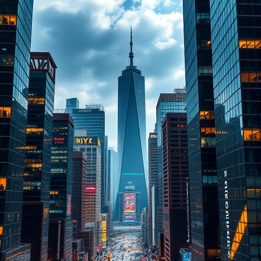 繁忙的城市高樓林立