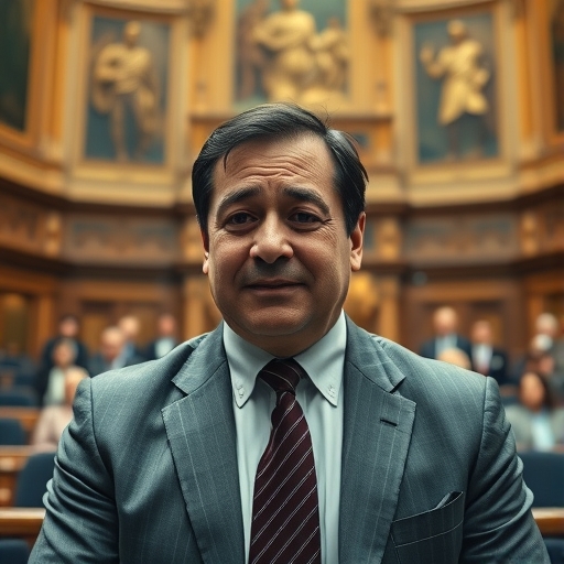 國會內一位哭泣的政治人物