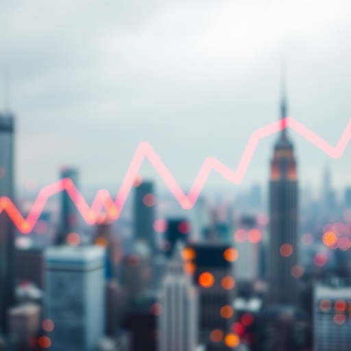 抽象的財經市場趨勢圖