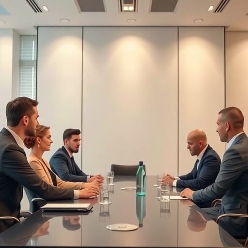 一群商務主管在會議室會議