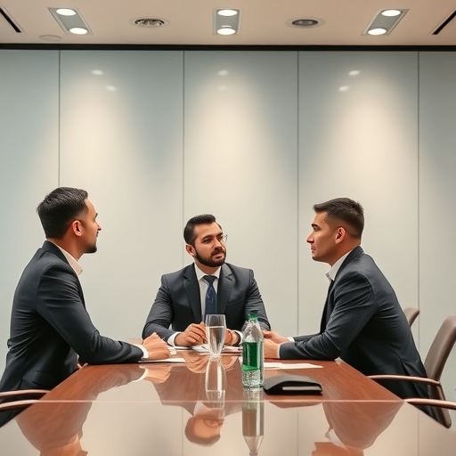 一群商務主管在會議室討論策略