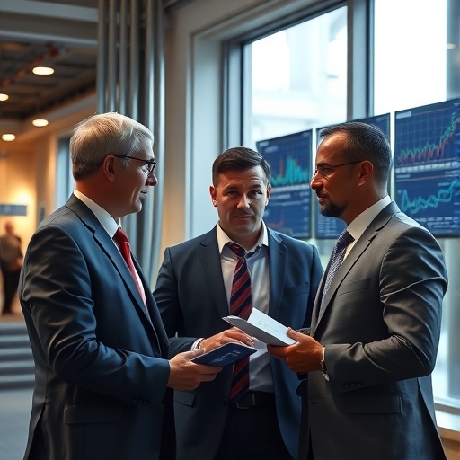 商業人士討論能源趨勢