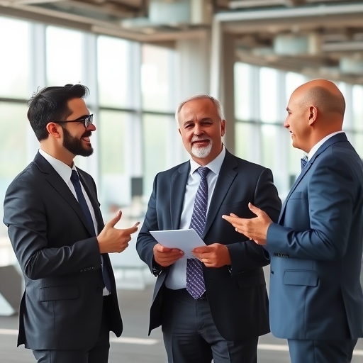 商業人士討論能源趨勢