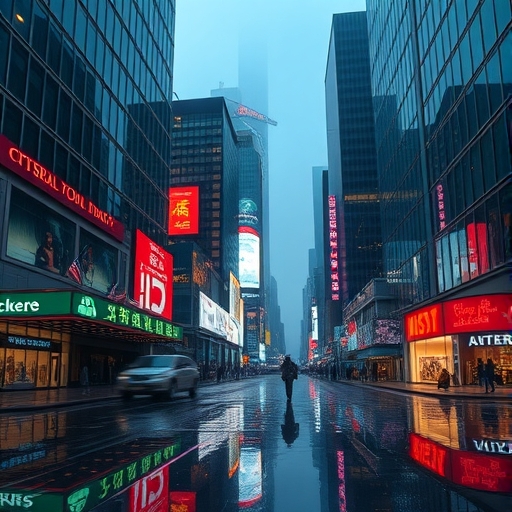 一幅平靜的金融市場場景