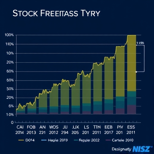 顯示股票趨勢的圖表