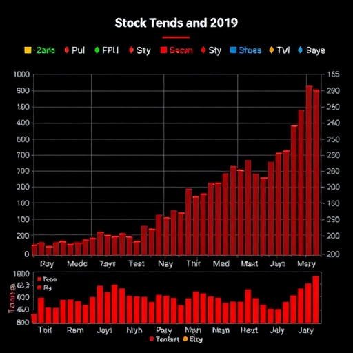 顯示股票趨勢的圖表